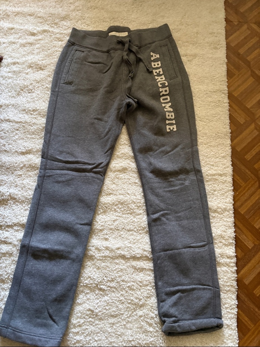 Abercrombie & Fitch  men’s Charcoal Gray Logo Joggers